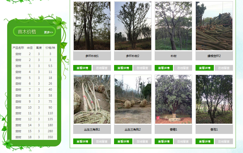 營銷型網站成功案例——桃源縣綠洲園林苗圃 營銷型網站成功案例——桃源縣綠洲園林苗圃