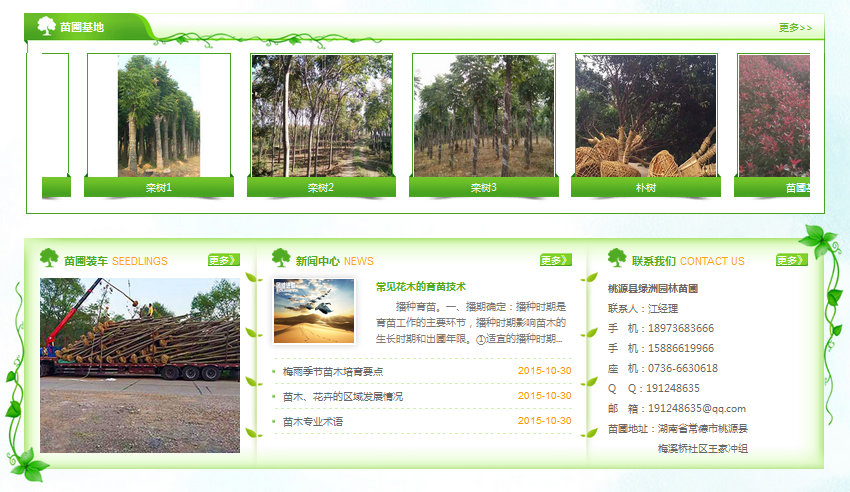 營銷型網站成功案例——桃源縣綠洲園林苗圃 營銷型網站成功案例——桃源縣綠洲園林苗圃